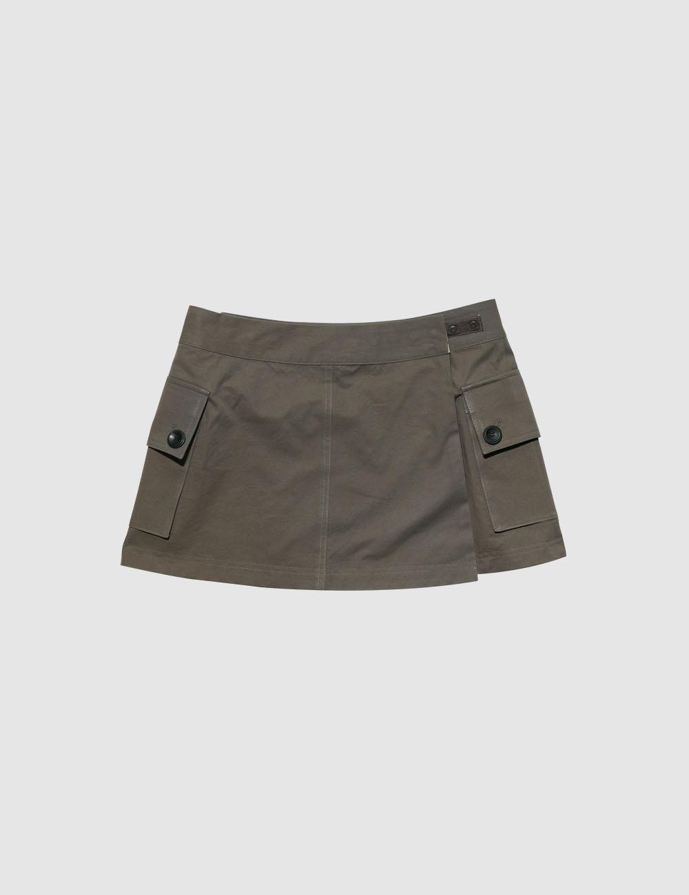 Reversible mini skirt, brown