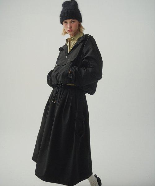 RIPSTOP COMBI CROP ANORAK & SKIRT SET UP - 4color