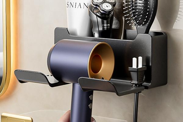 무타공 다기능 헤어 드라이어 거치대 리어 수납 타입