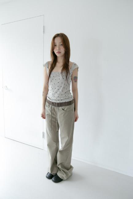 dot natural short sleeveless(4colors)