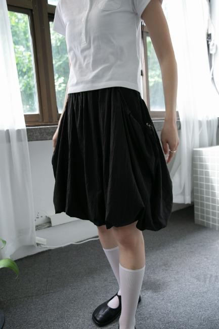 sheer balloon midi skirt(2colors)