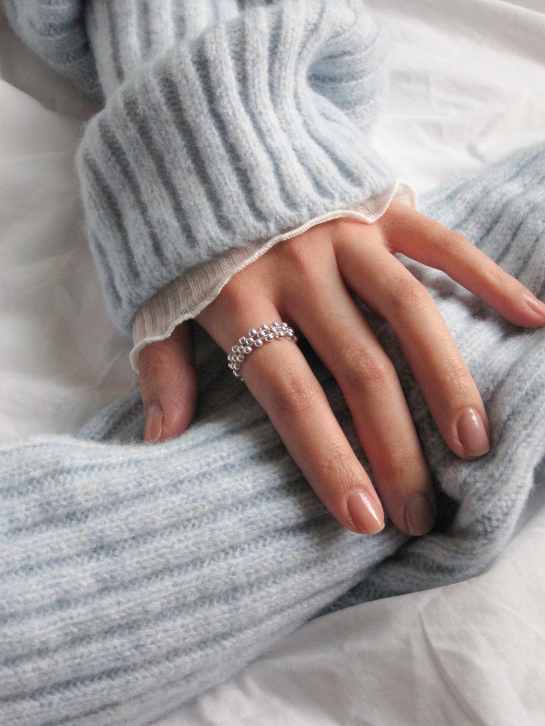 Tiny Beads Ring (Silver)