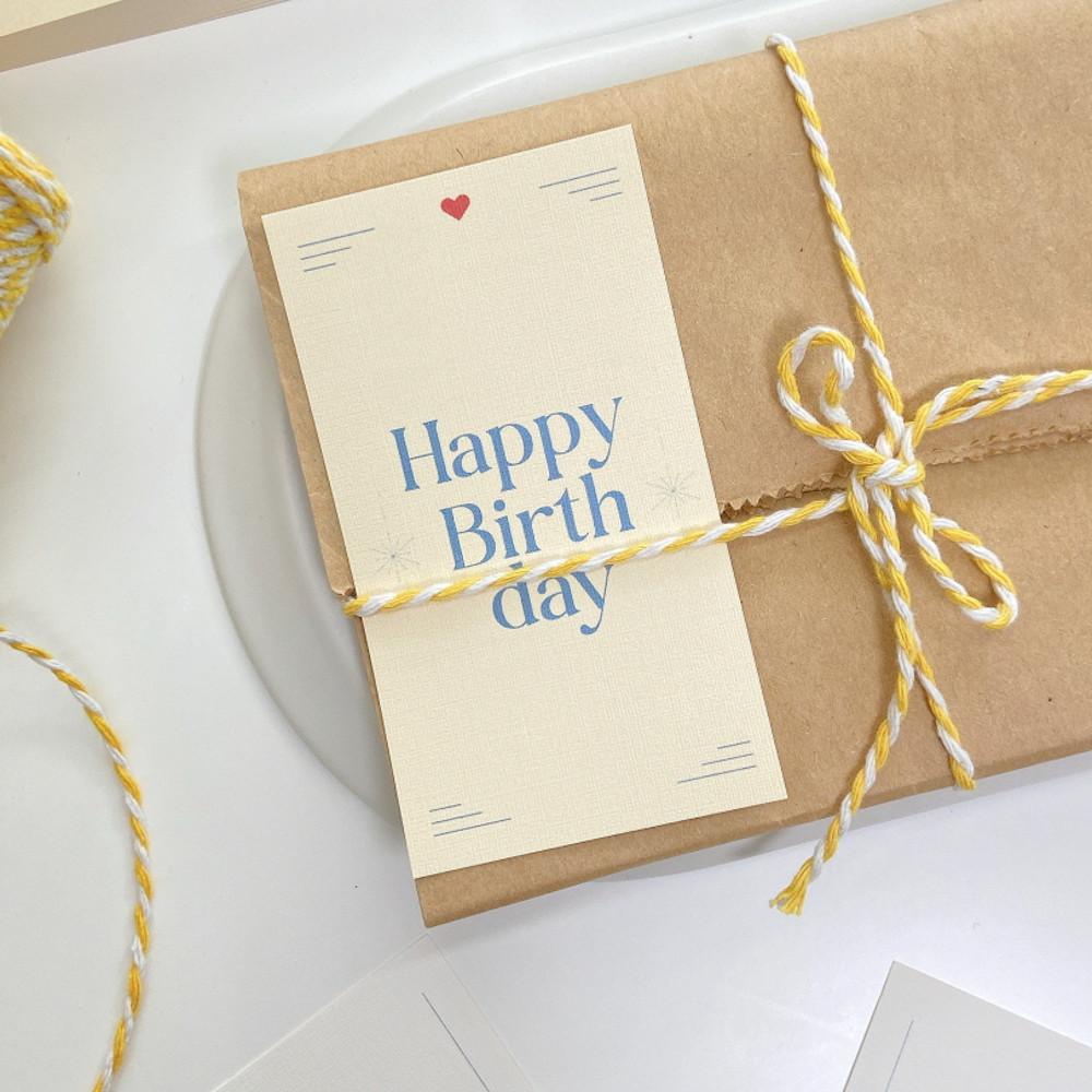 생일 축하 카드 기념 감사 미니 답례품 엽서 디자인 9x5cm