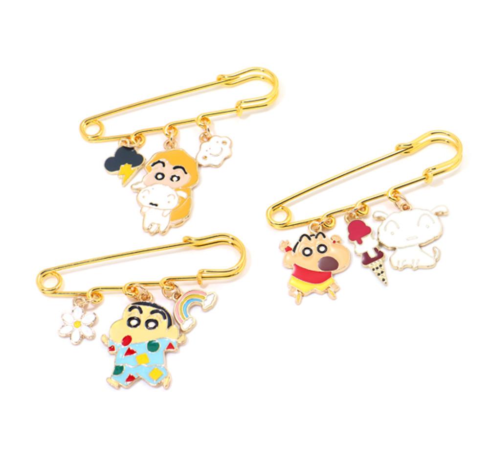 짱구 굿즈 브로치 캐릭터뱃지 귀여운뱃지 짱구는 못말려 크레용신짱 옷핀