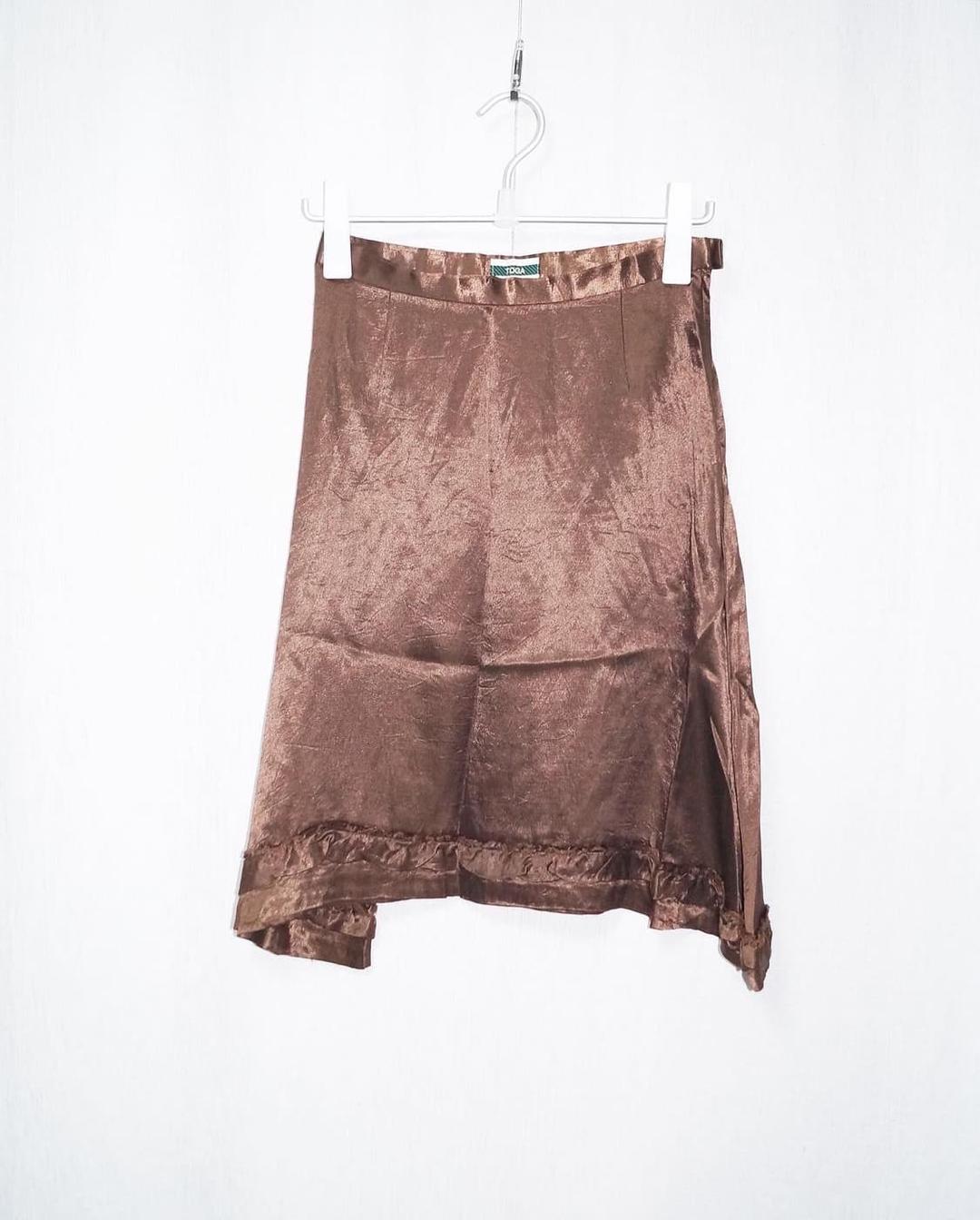 Toga silk brown skirt   | 후루츠패밀리