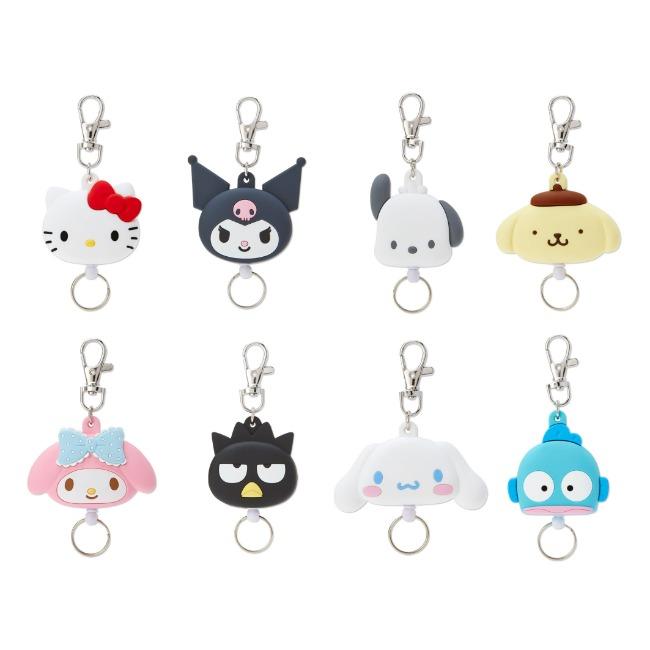 산리오 페이스 릴 키홀더 키링
