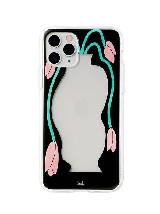 Vase iPhone Case-black