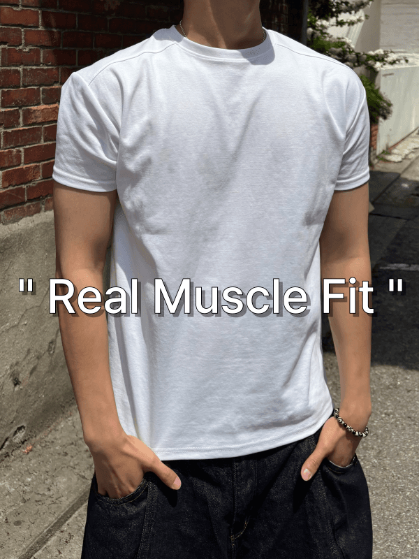 [주문/문의폭발, 1+1이벤트중] 숄더 절개 리얼 머슬핏 티셔츠