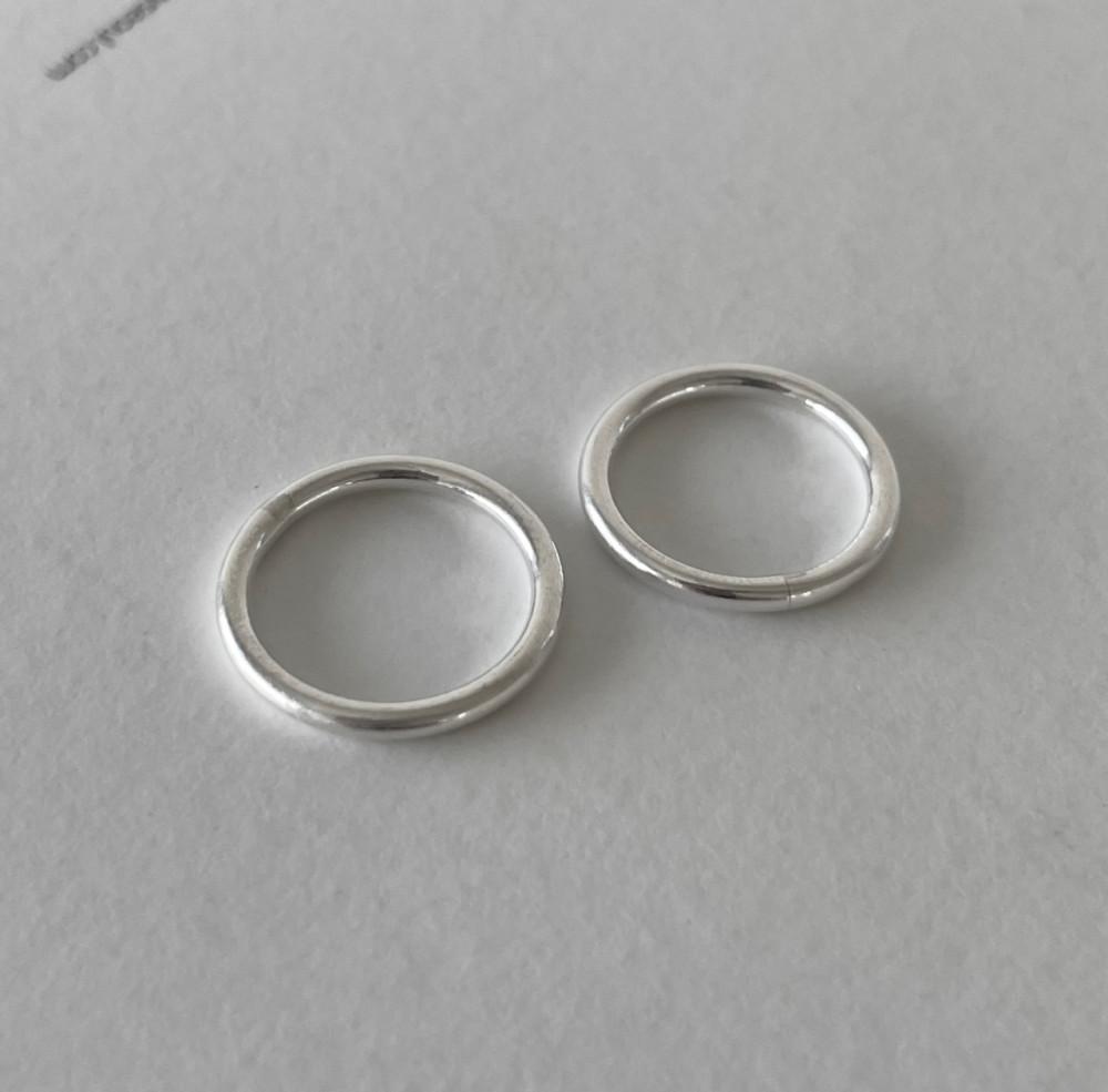 [믿고사는] 실버925 New 2mm 볼드 엥게이지 레이어드 심플 은가락지 은반지