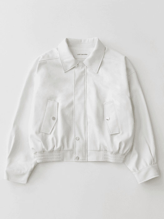 9085 VEGAN LEATHER JACKET_WHITE