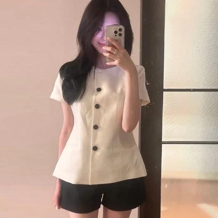 [6차 리오더] Linen boat-neck jacket_cream