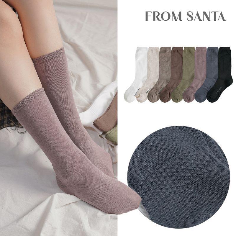 자체제작 당일발송 국산 면 양말 도톰롱삭스 5켤레/10켤레 흰양말 장목양말 여성양말 남성양말 무지양말 긴양말 긴목양말
