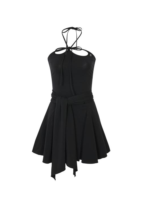 ORCHID TUBE DRESS black