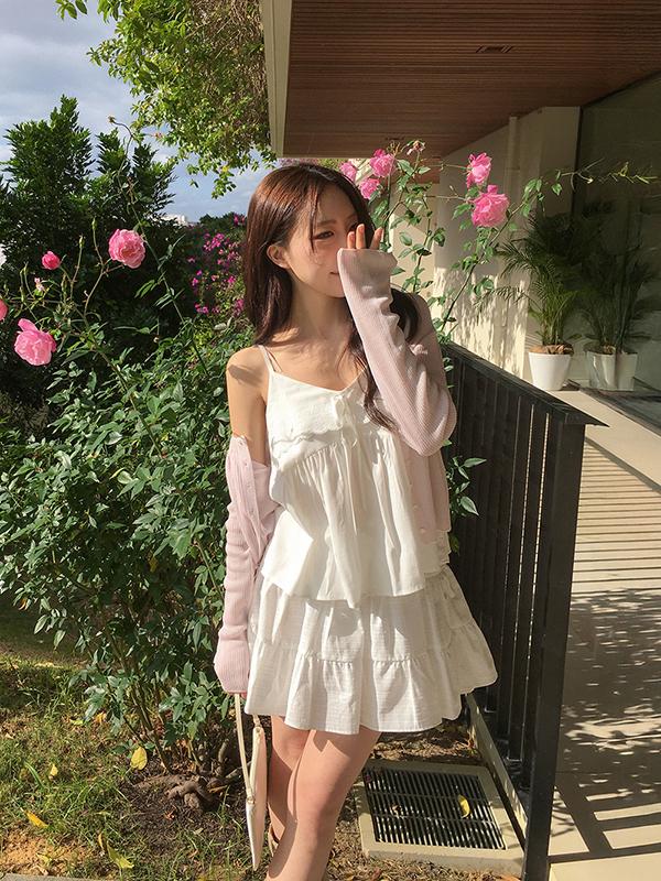 프렌치오브 [MADE/살안타템]브런치 골지 크롭 니트 가디건(6color)(S/M사이즈ver)