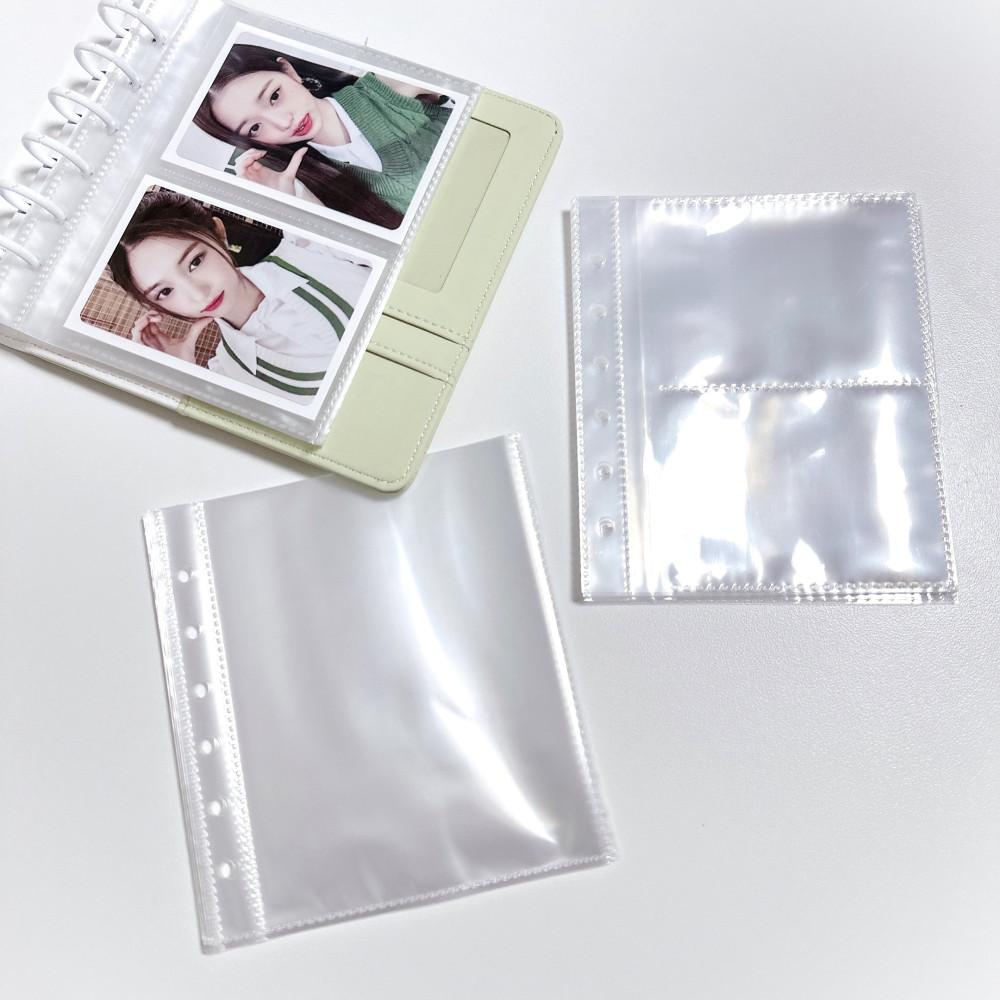 [A7 포카 비닐속지] 6공 바인더 2칸 비닐 10장 와이드 리필 내지