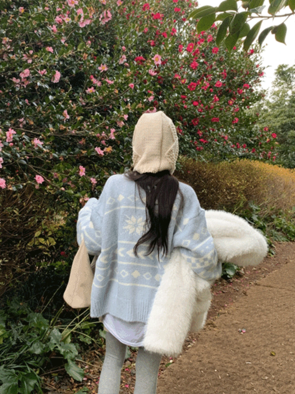 벨라 도톰 꽈배기 바라클라바