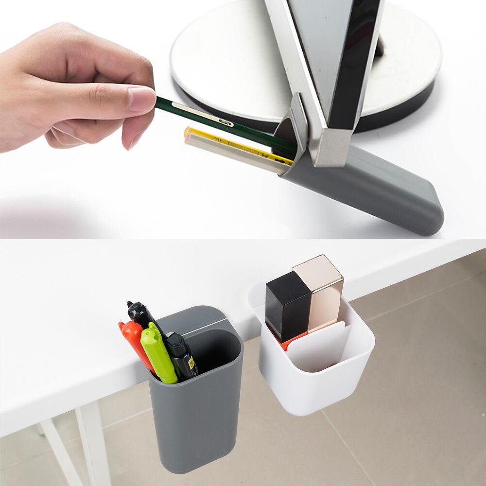 모니터 접착식 연필꽂이 펜홀더 펜꽂이 필통