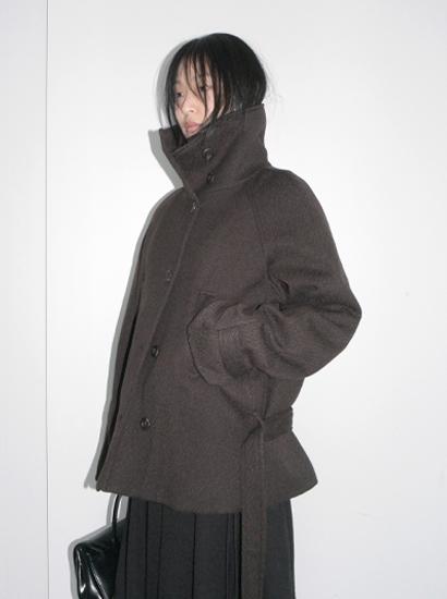 울 스트랩 숏 코트 (2c)