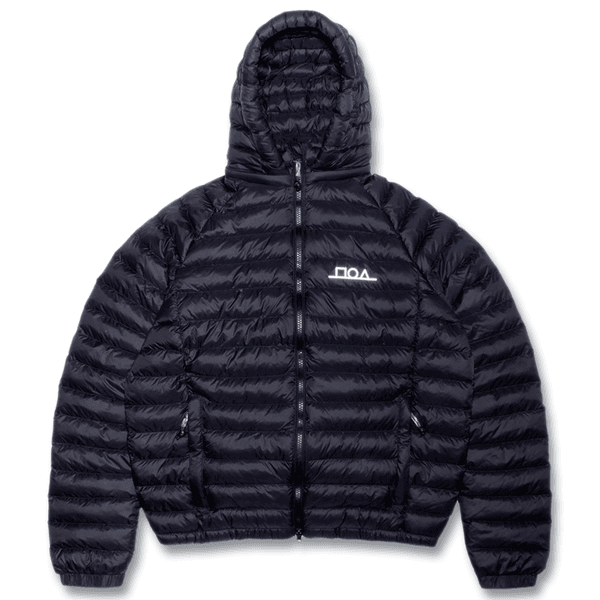 Geometric Logo Light Weight Puffer Jacket - Black