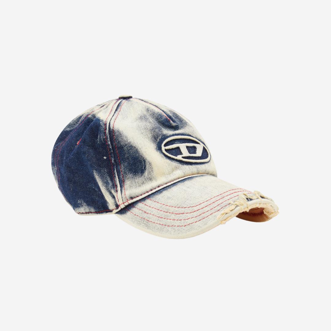 Diesel C-Seymon Treated Denim Baseball Cap Blue White