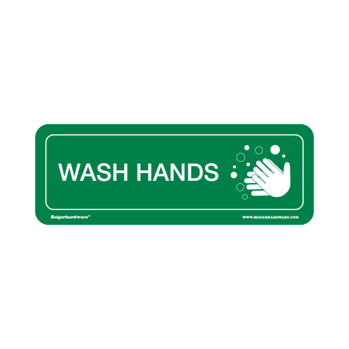 Beiger Mini signage Wash hands