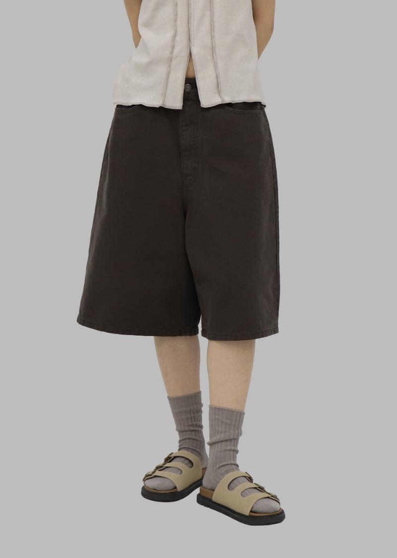턴드 옥스포트 버뮤다 팬츠_브라운