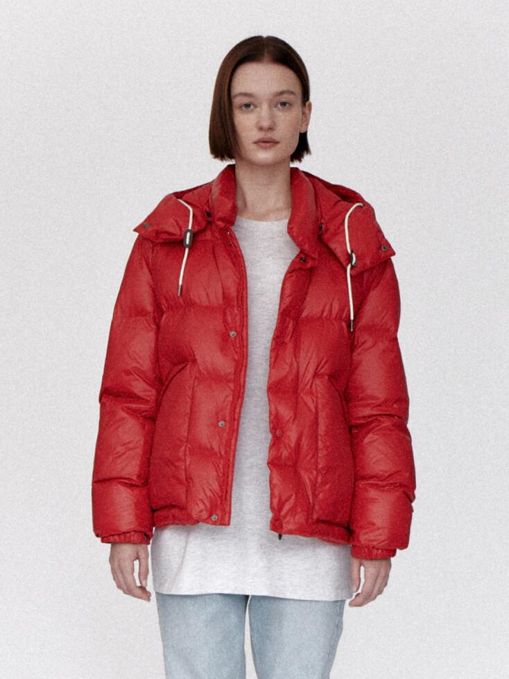 Duvet Down Jacket Red