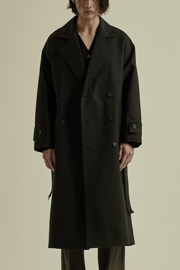 헤비 트렌치 코트 블랙