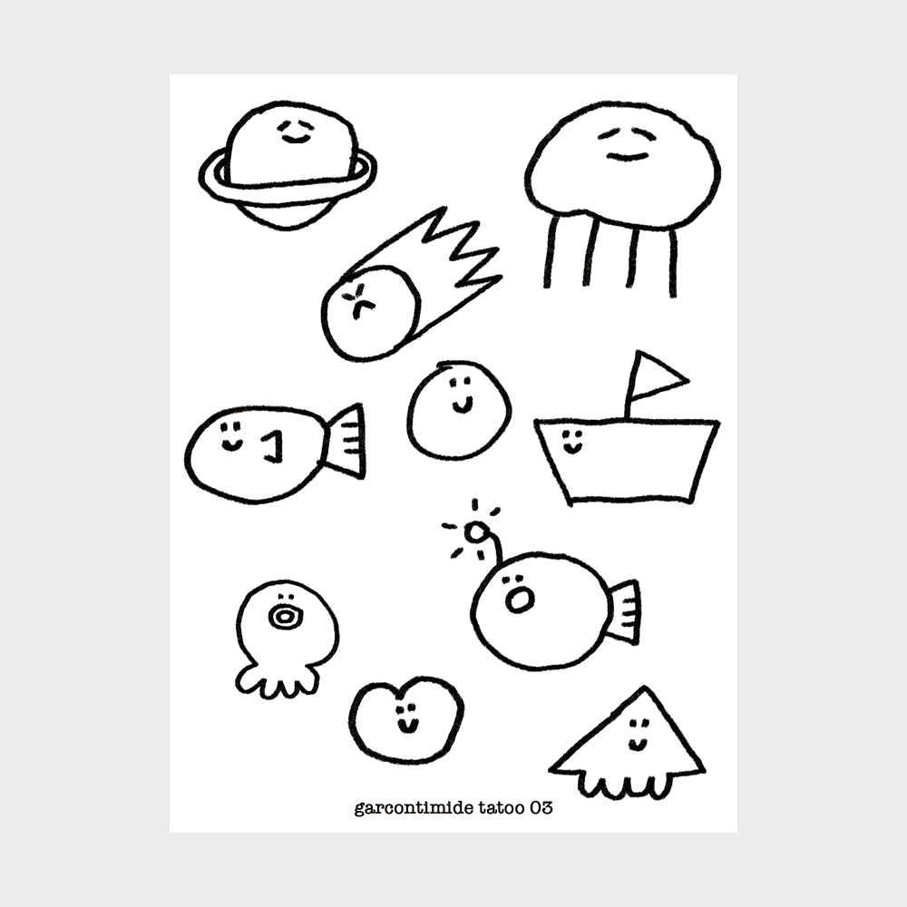 가르송티미드 귀여운 타투스티커 03