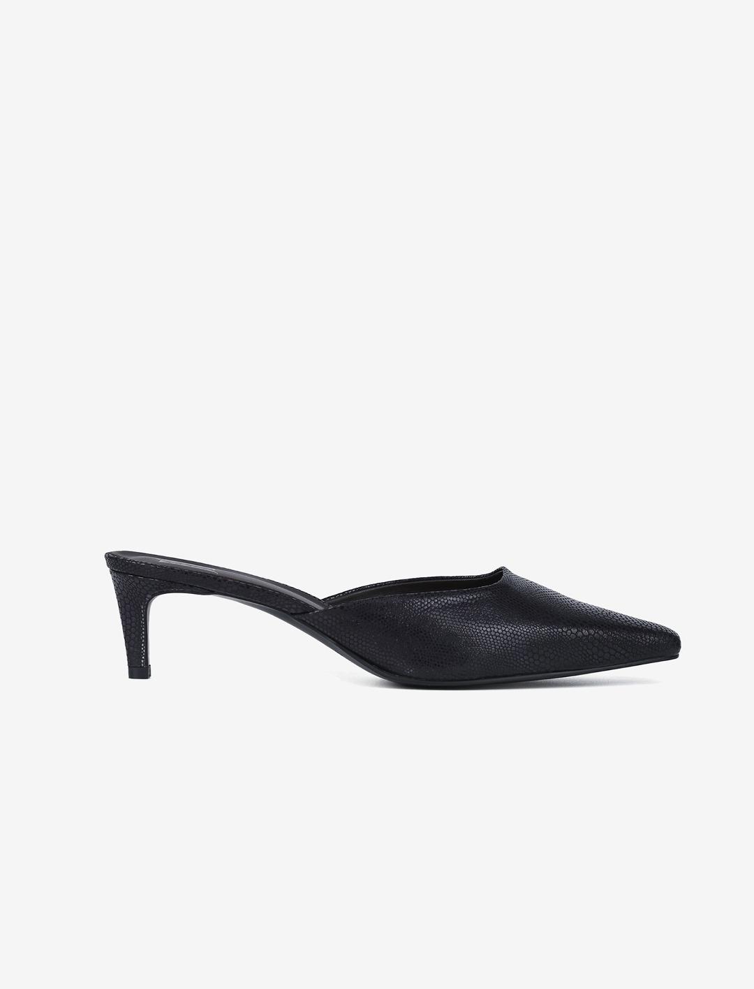 039 Stringray pattern mules  (Black)