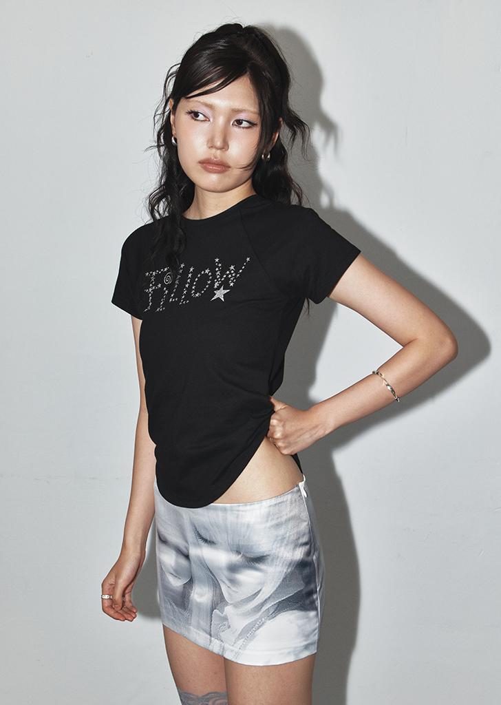 FILLOW glitter top black