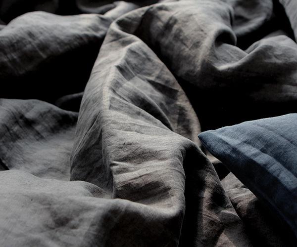 프렌치 실키 린넨이불 (차콜그레이)