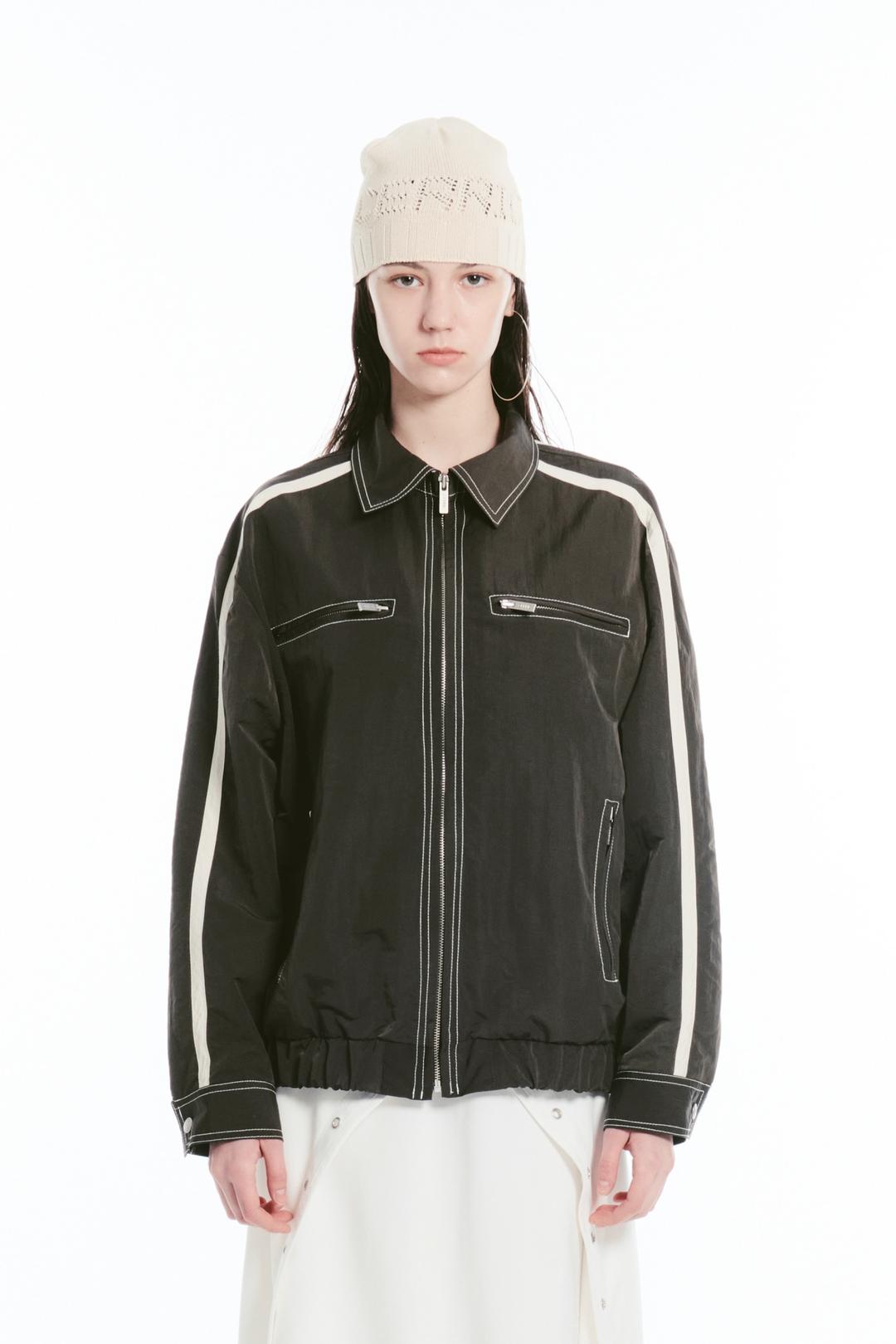 CONTRAST STITCH JUMPER / KHAKI