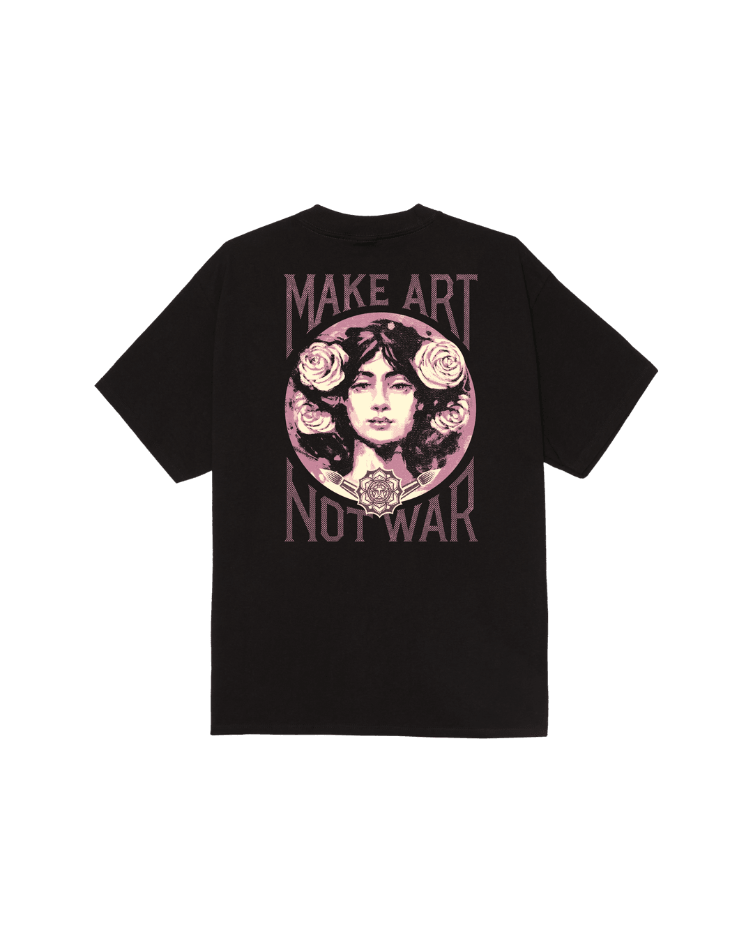 MAKE ART NOT WAR CLASSIC T-SHIRT - BLACK / S