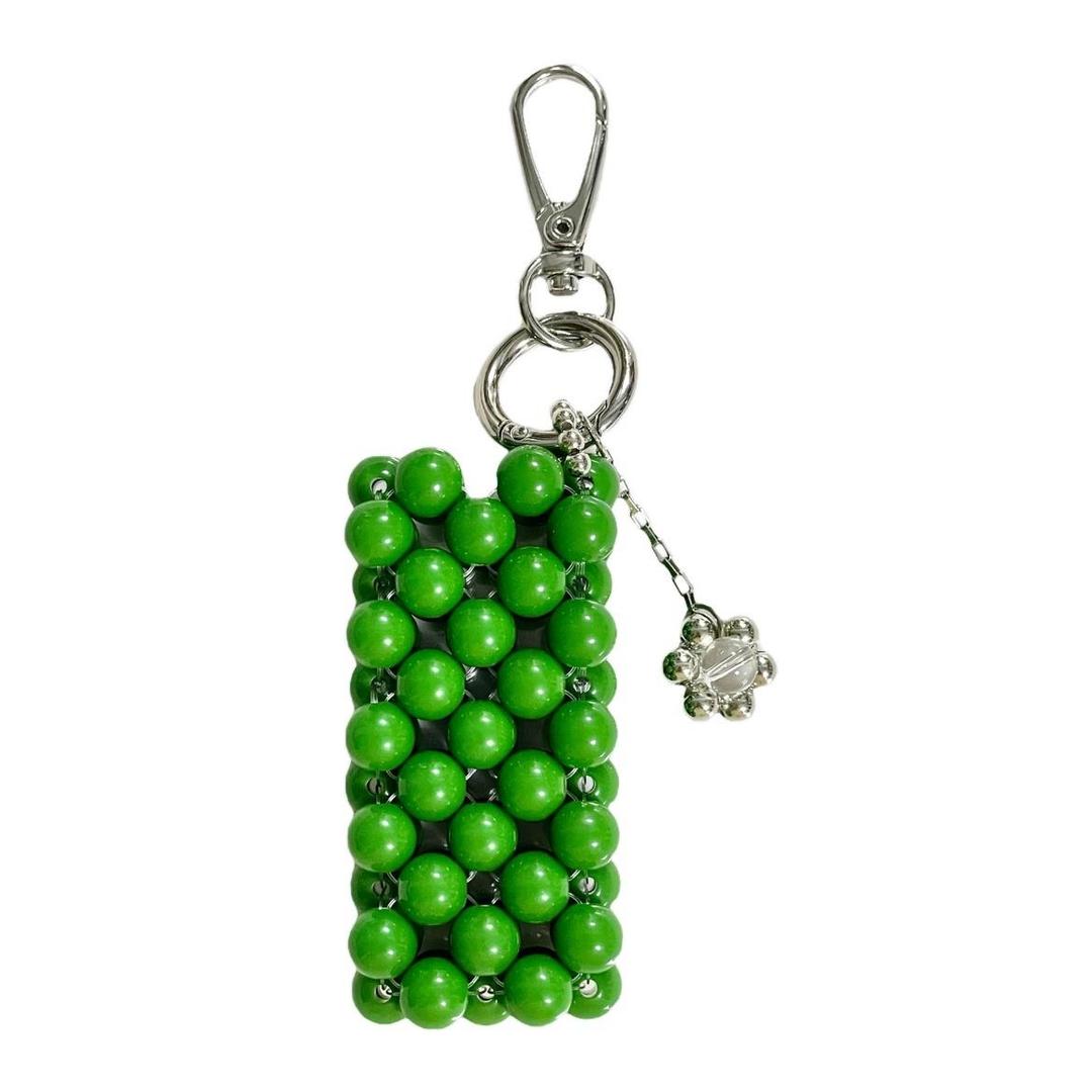 [r-o-m] Bead Bag Keyring 11.green