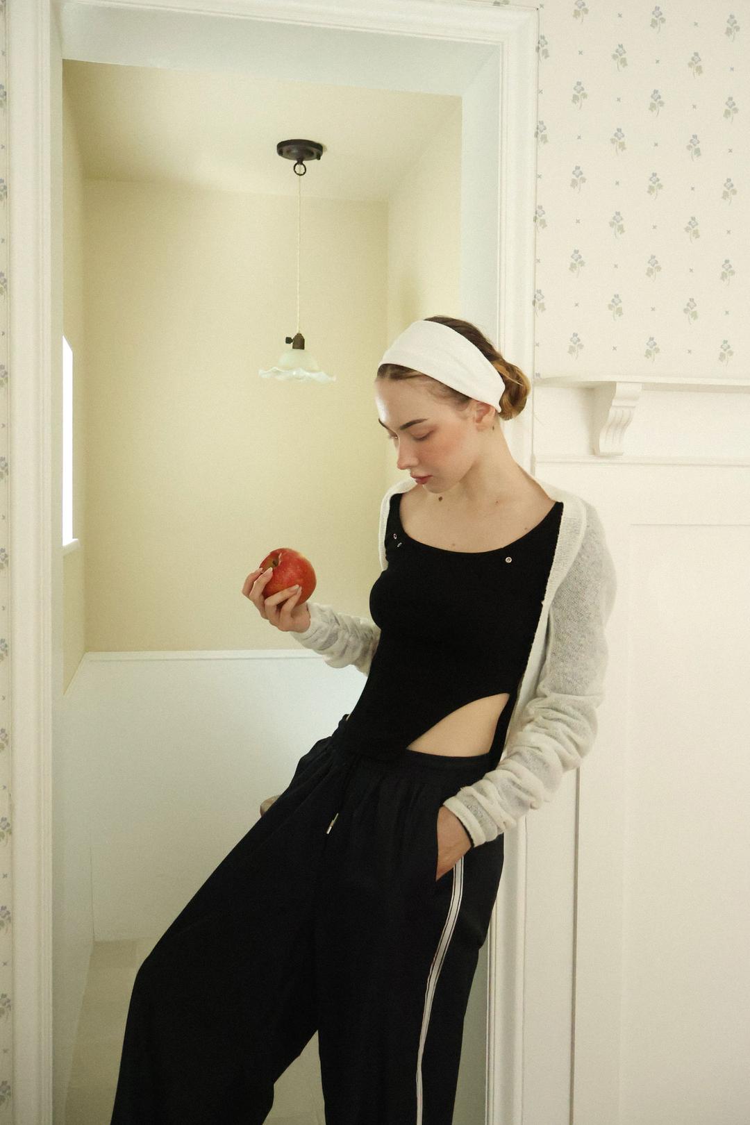 Shirring warmer bolero (white)