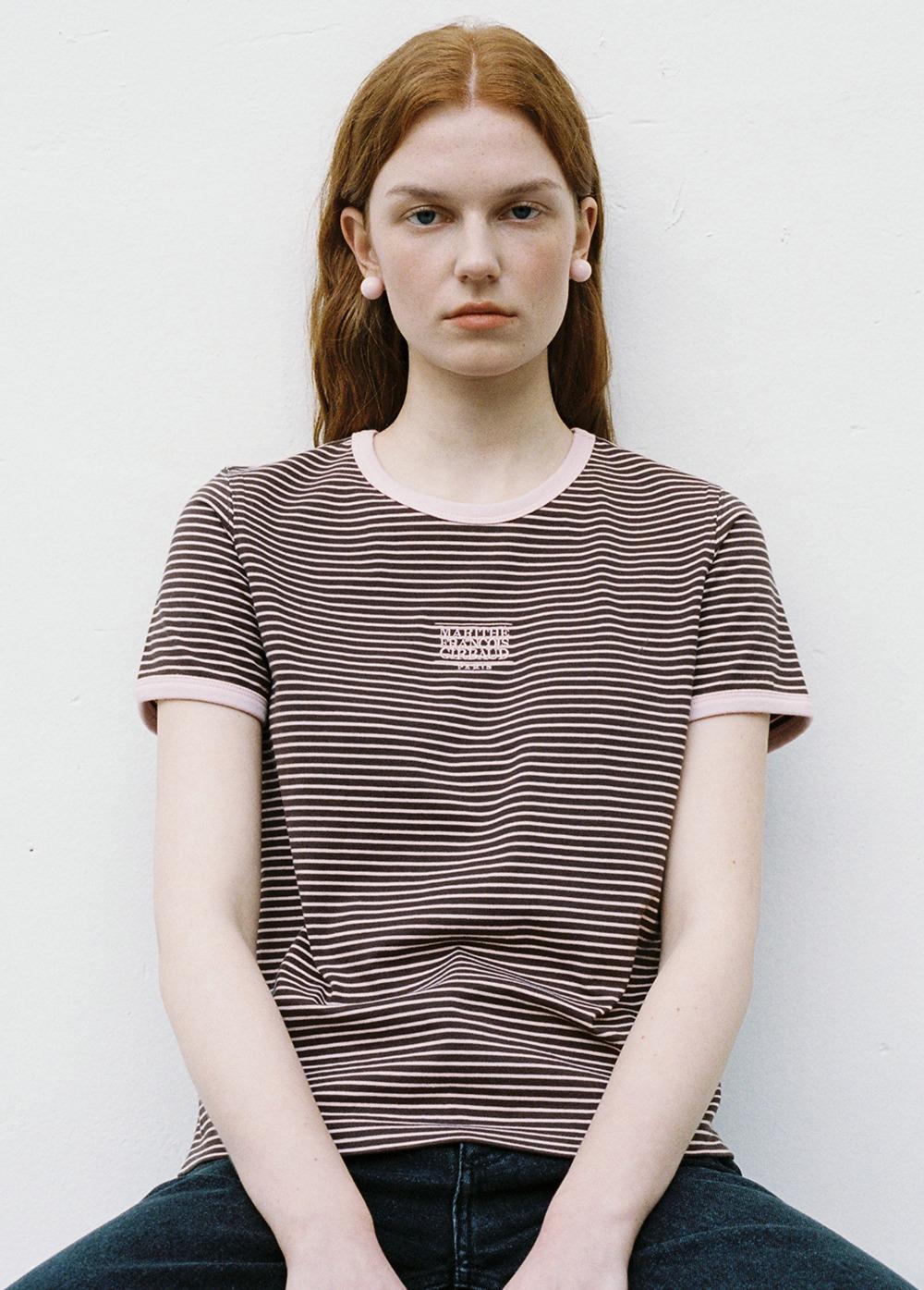 W CLASSIC LOGO RINGER TEE pink