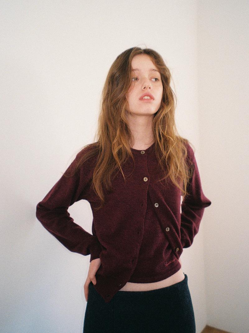 Grape Attitude Wool Cardigan (3rd)