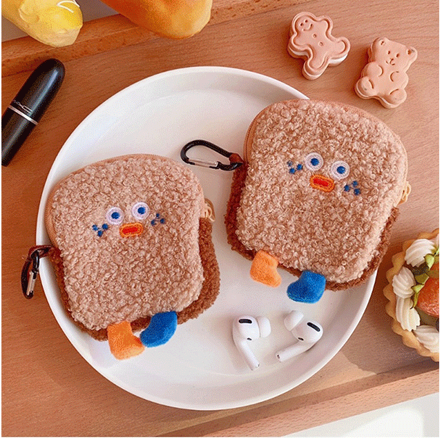 [당일배송] 식빵 에어팟 파우치 케이스 키링