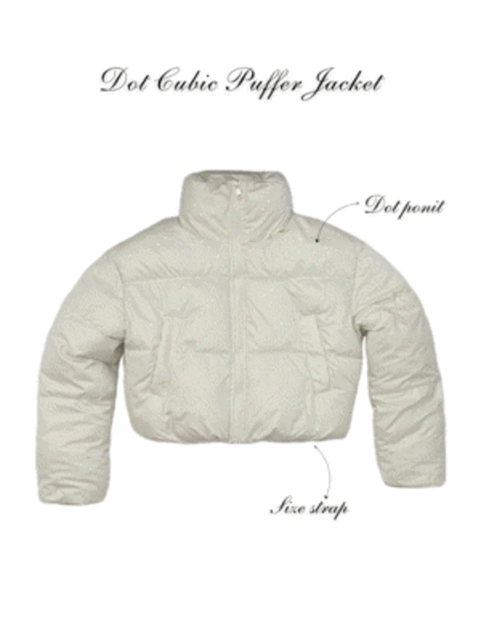 Dot Cubic Puffer Jacket (Padding)