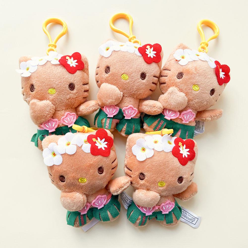 산리오 하와이 태닝 키티 인형 키링 키홀더