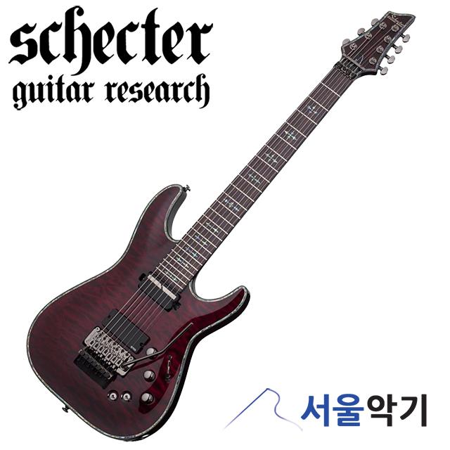 쉑터 HELLRAISER C-7 FR S 7현 일렉기타 Black Cherry Pro EX 케이스 포함