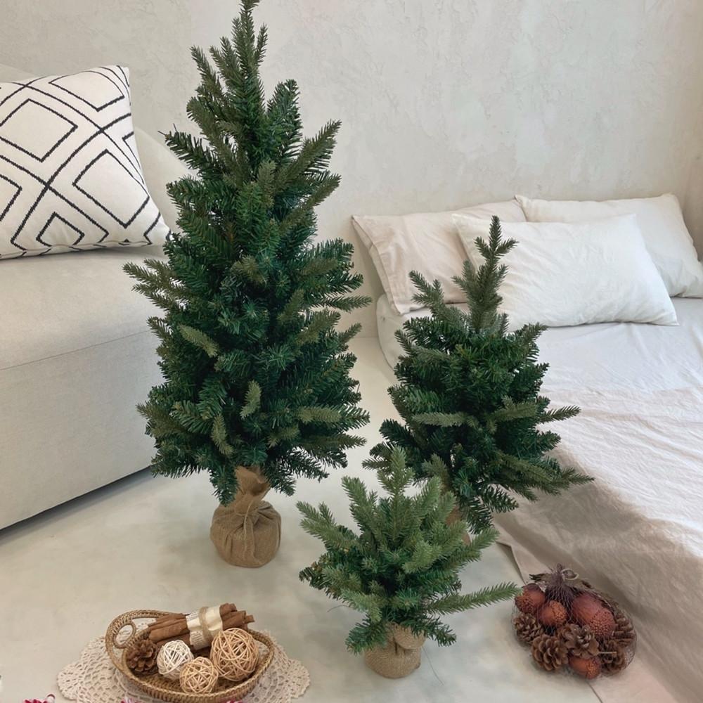 크리스마스 트리 미니 30cm 60cm 90cm 고급 기본 민자 무장식 솔트리 탁상 소형