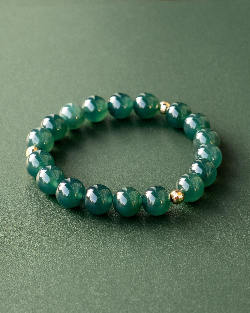 Forest Green Jade Bracelet 9.8