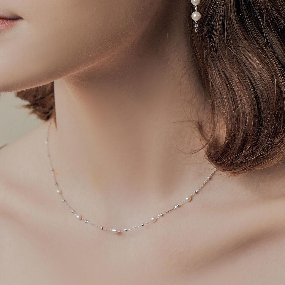 [silver925][몬스타엑스 기현 형원 착용] clara pearl necklace