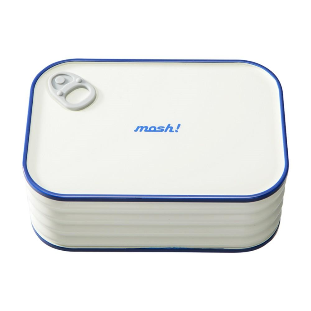 일본 모쉬 도시락 직장인 학생 도시락통 전자레인지 사용가능, 화이트 블루  60..., 1개
