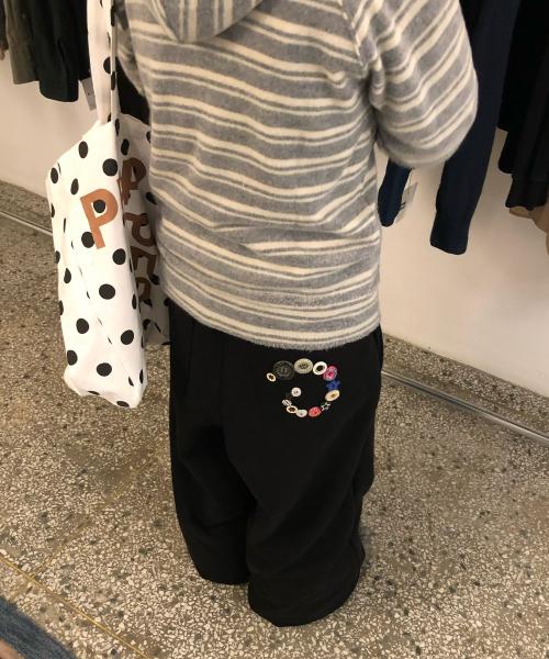 오디피기X탄산 버튼 스웻 팬츠