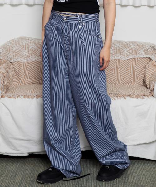 WXP007 스트라이프 벨트 팬츠 (STRIPE)