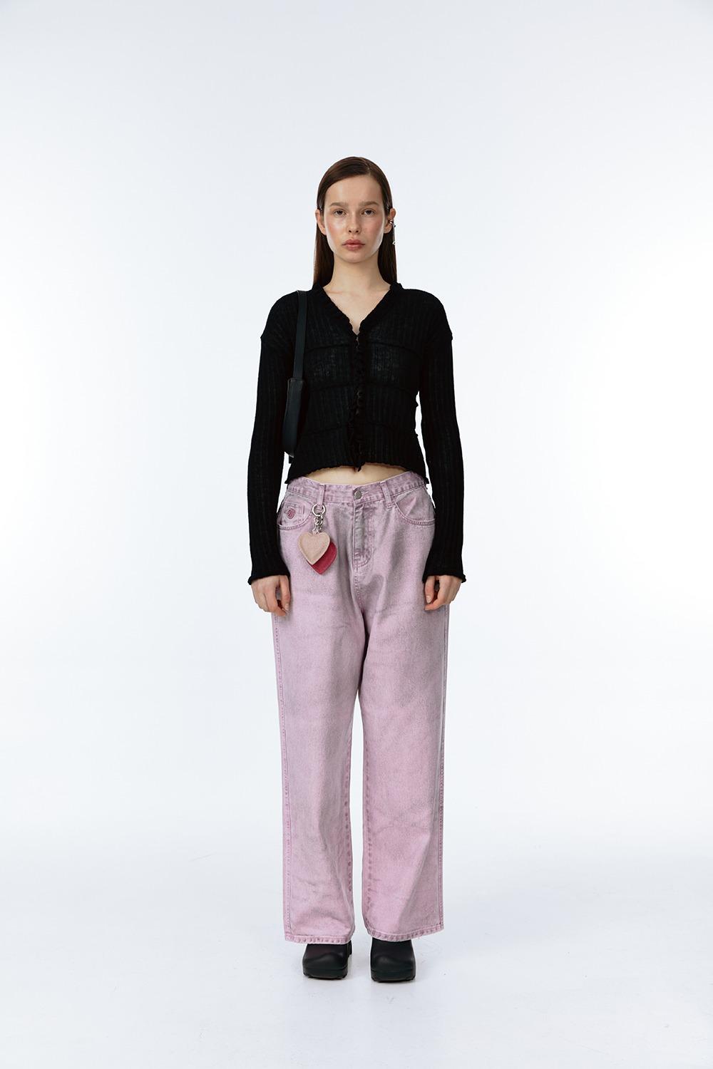 FADED COLORING DENIM PANTS [PINK][3/1 순차배송]