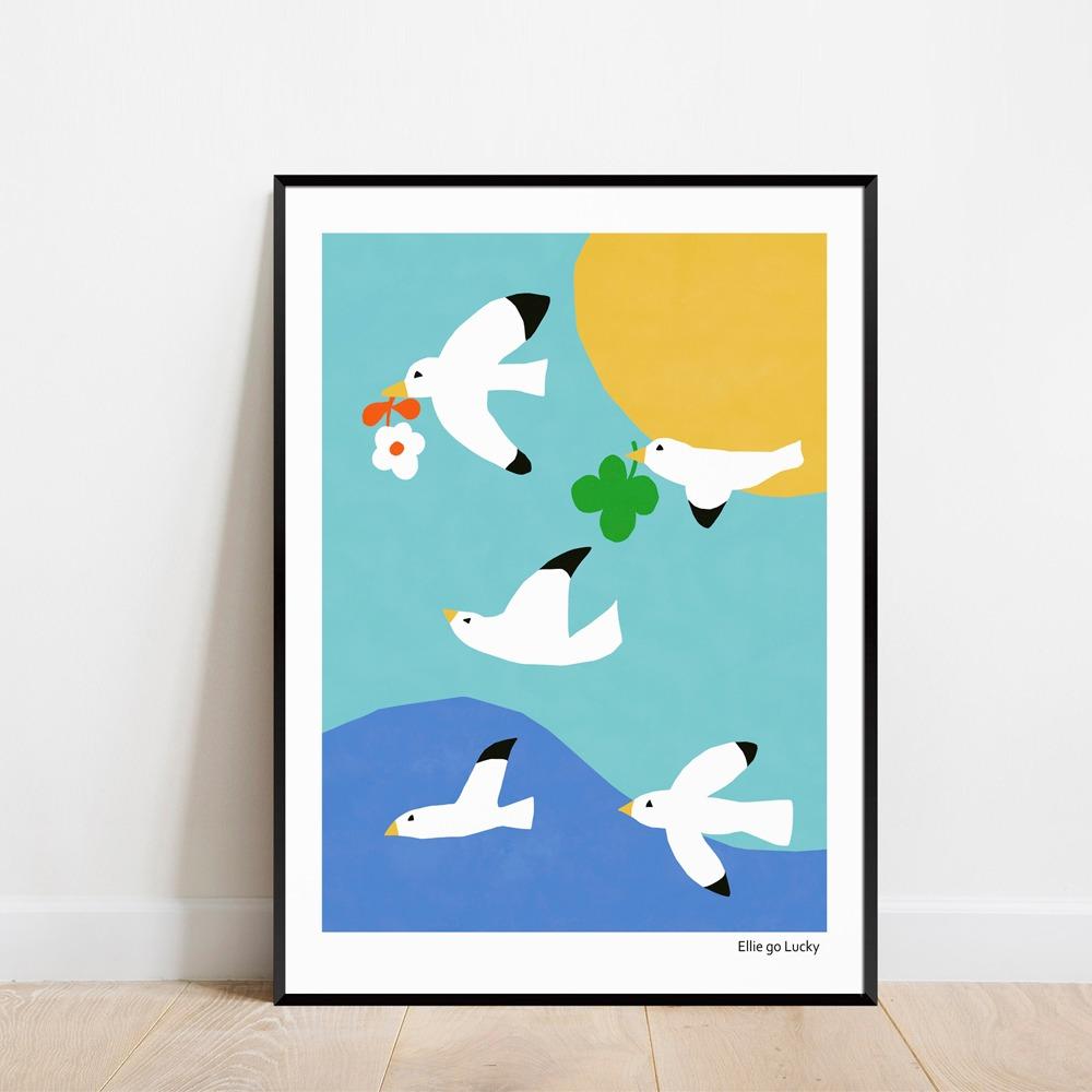 버드 아트포스터 인테리어 그림액자